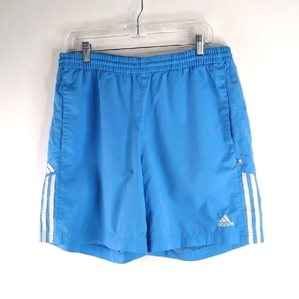 adidas - Blue/White Athletic Shorts - Size M